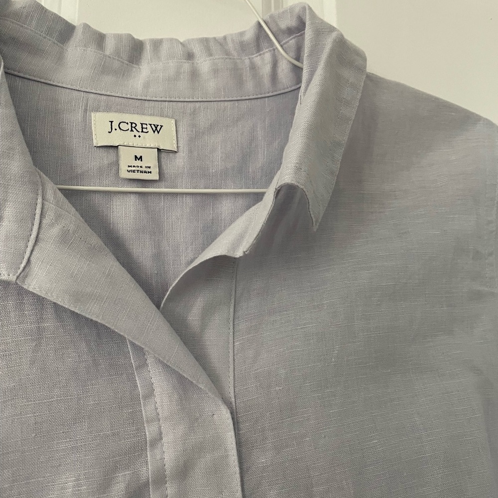 J.Crew Soft Gray Linen Shirt